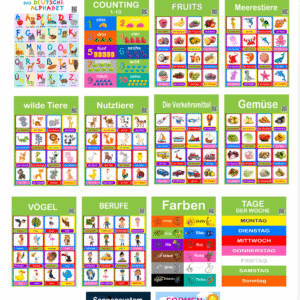 Educational posters for children in German