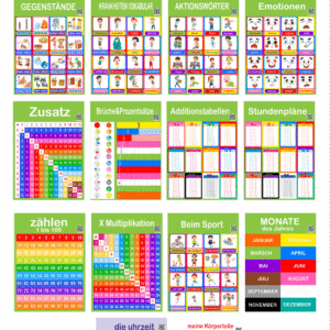 Educational posters for children in German