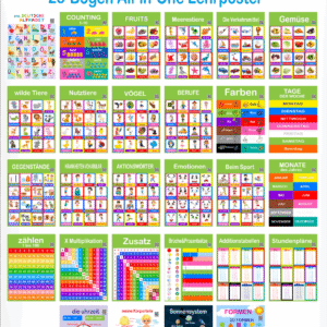 Educational posters for children in German