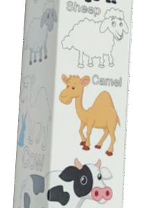 لفة ورق رسم للاطفال ، لفة ورق فني بلون ابيض غير لامع، ورقة واحدة، مثالية للرسم والرسم والحرف اليدوية وهدية لحفلات اعياد الميلاد للاطفال (حيوانات المزرعة)